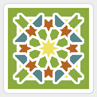 Land Sea and Stars Arabic Tiles Magnet